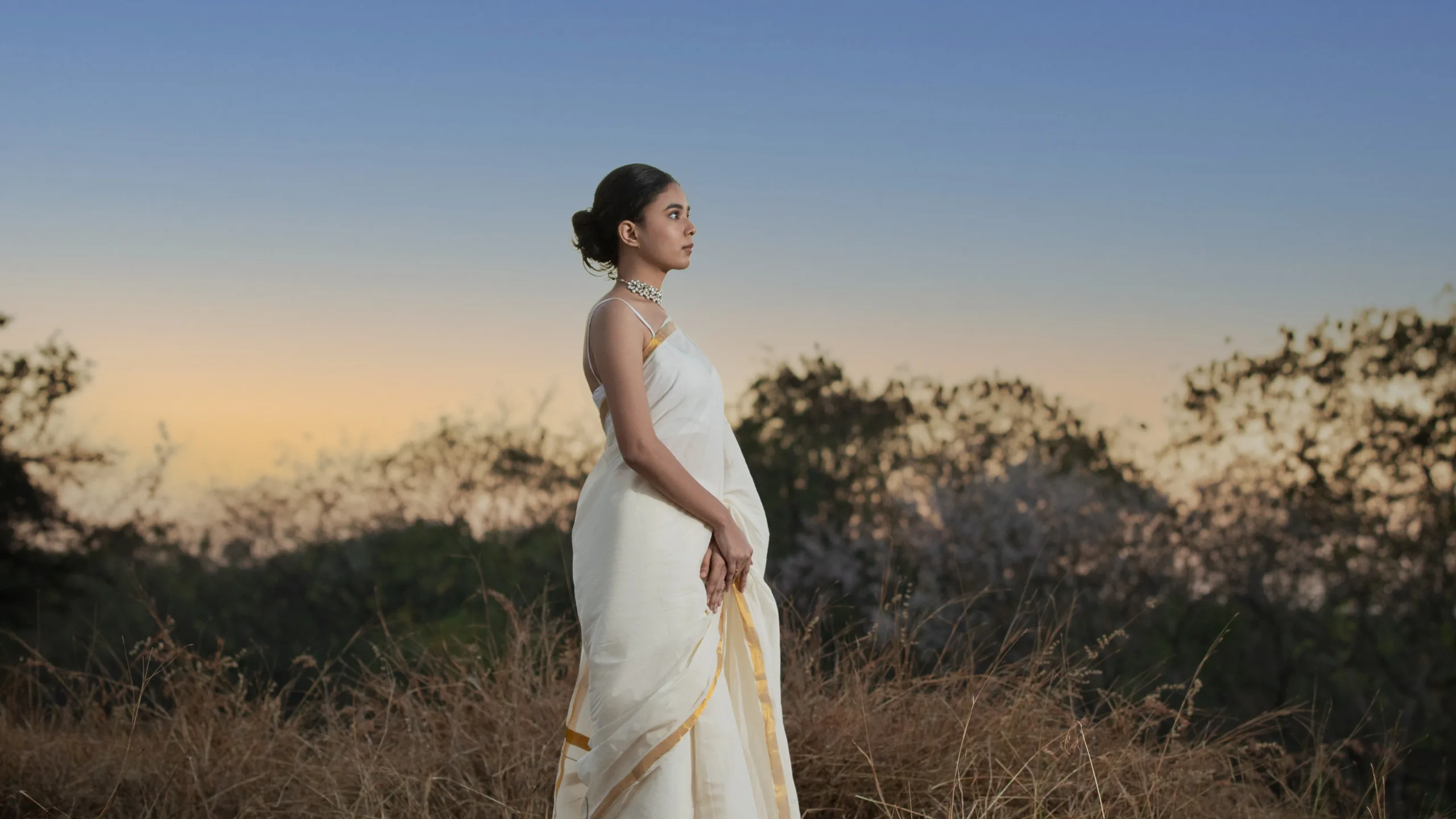 Elegance framed in golden light.
